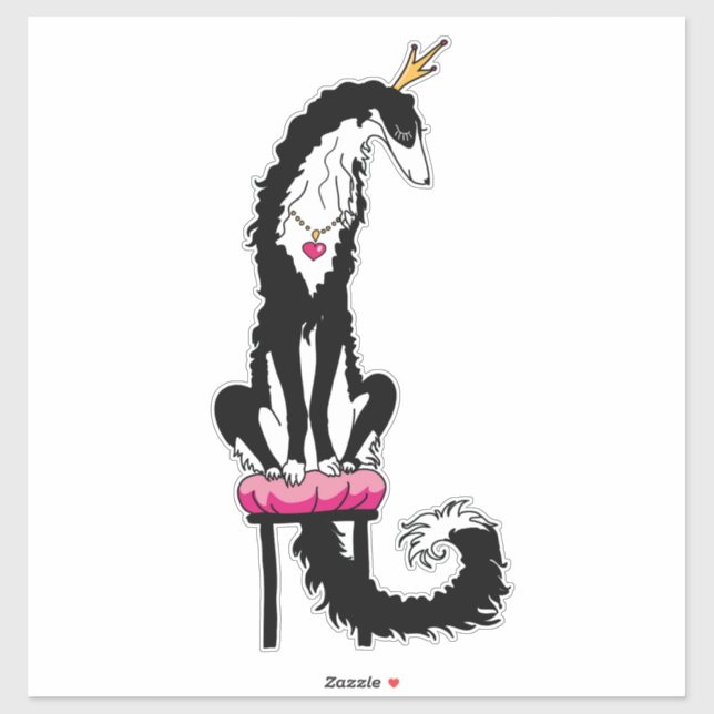 Irish Marked Borzoi Die Vinyl Sticker schneiden (Blatt)