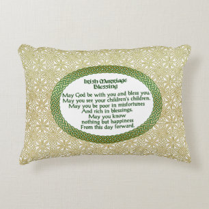Irish Marriage Sessing, Gold & Green Wedding Dekokissen