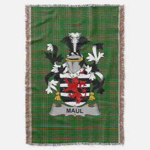 Irish Maul oder Maule Coat of Arms Familienwappen Decke