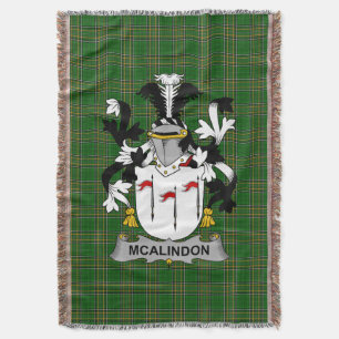 Irish McAlindon oder McAlindem Coat of Arms Family Decke