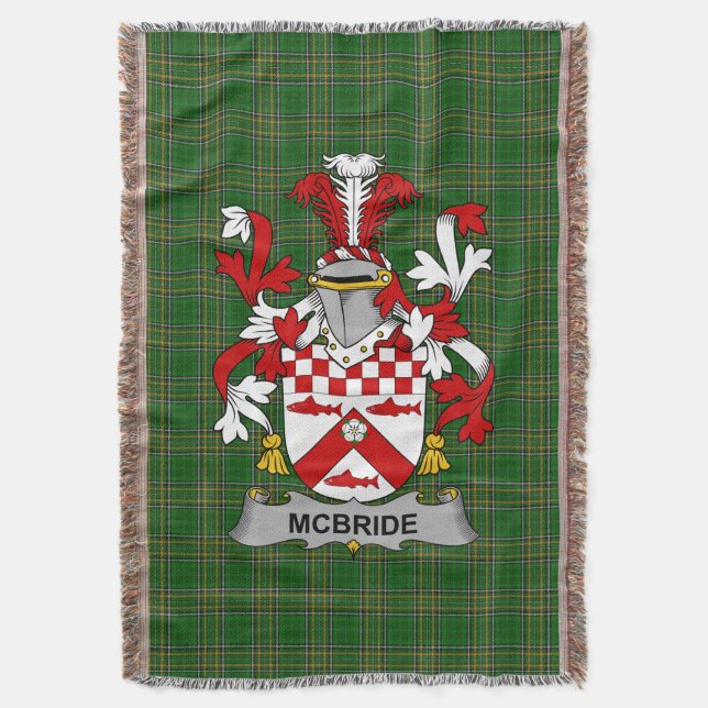 Irish McBride oder MacBride Coat of Arms Family Cr Decke (Vorderseite Vertikal)