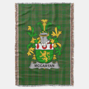 Irish McCartan Coat of Arms Familienwappen Irland Decke