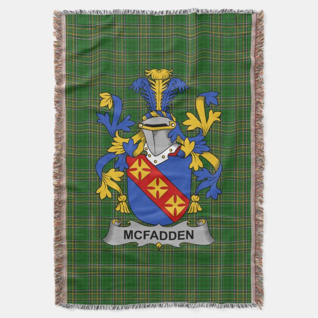 Irish McFadden oder McFadyen Coat of Arms Family C Decke (Vorderseite Vertikal)