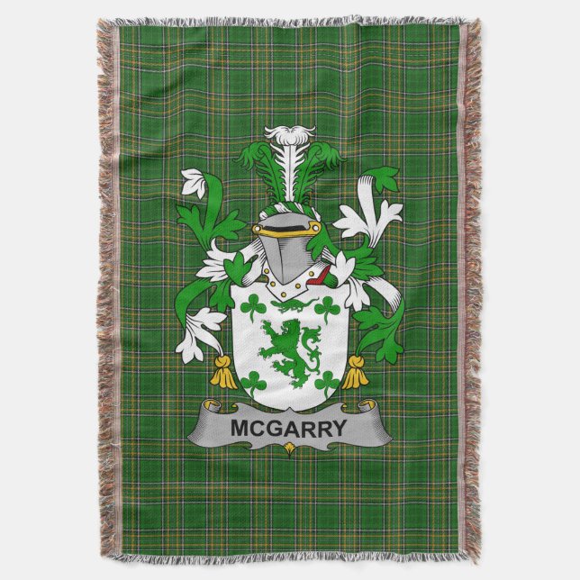 Irish McGarry oder Garry Coat of Arms Familienwapp Decke (Vorderseite Vertikal)