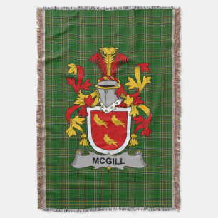 Irish McGill Coat of Arms Familienwappen Irland Decke
