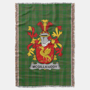 Irish McGillicuddy Coat of Arms Familienwappen Ire Decke