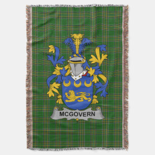 Irish McGovern oder McGauran Coat of Arms Family C Decke