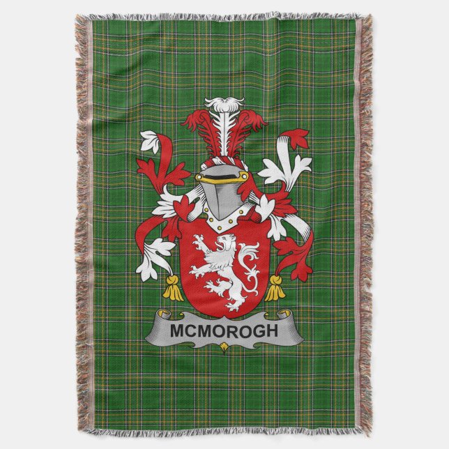 Irish McMorogh oder McMorrow Coat of Arms Family C Decke (Vorderseite Vertikal)