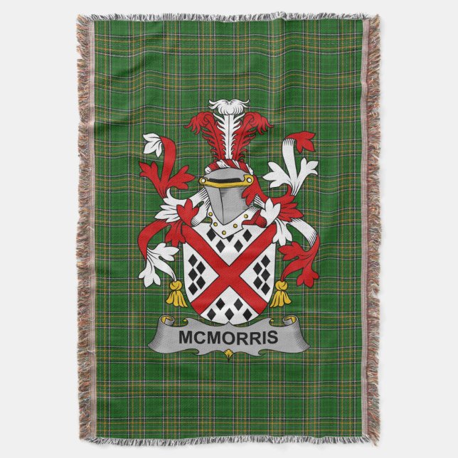 Irish McMorris oder McMoresh Coat of Arms Family C Decke (Vorderseite Vertikal)