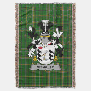 Irish McNally Coat of Arms Familienwappen Irland Decke