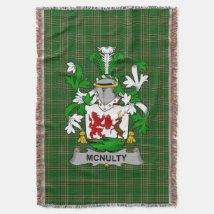 Irish McNulty Coat of Arms Familienwappen Irland Decke