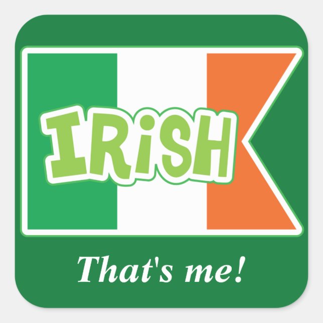 Irish Me Flag Sticker (Vorderseite)