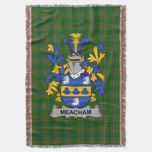 Irish Meacham Coat of Arms Familienwappen Irland Decke