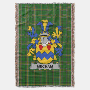 Irish Mecham Coat of Arms Familienwappen Irland Decke