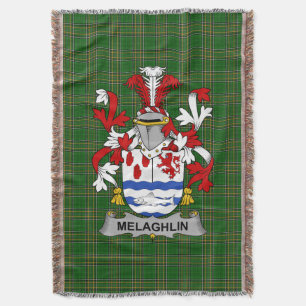 Irish Melaghlin oder O_Melaghlin Coat of Arms Fami Decke