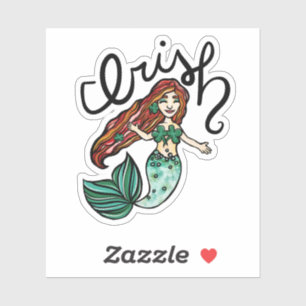 Irish Mermaid Red Hair Mermaids Aufkleber
