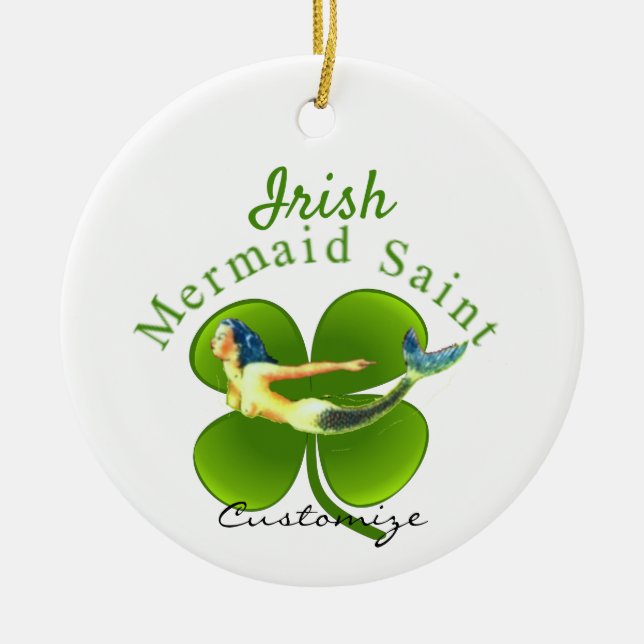 Irish Mermaid Saint Thunder_Cove Keramik Ornament (Vorne)