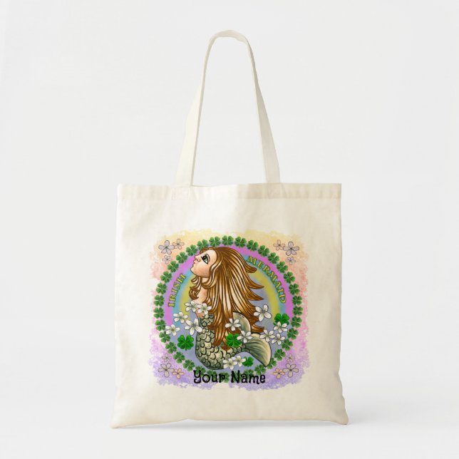 Irish Mermaid Tote Bag Tragetasche (Vorne)