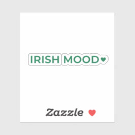 Irish Mood Modern Minimalist Wide Text Sticker