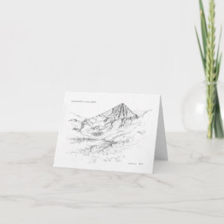 Irish Mountains Blank Greeting Card - Carrauntoohi Karte