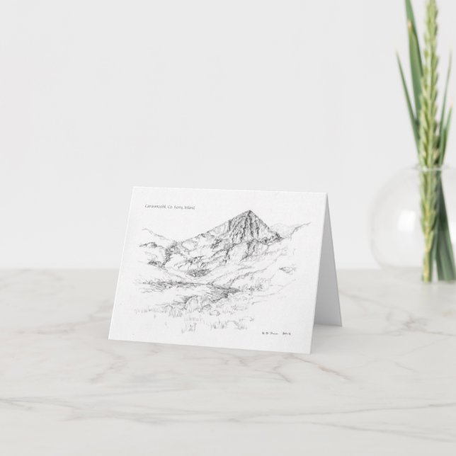 Irish Mountains Blank Greeting Card - Carrauntoohi Karte (Vorderseite)