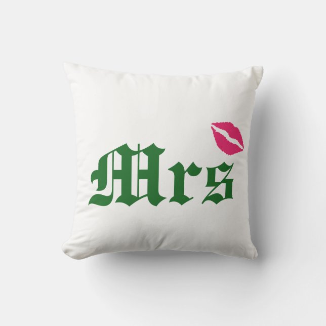 Irish Mrs Wedding Pillow Kissen (Vorderseite)