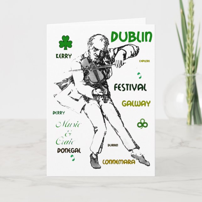 Irish Music Grußkarte Karte (Vorderseite)