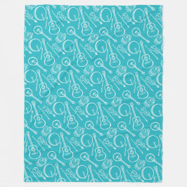 Irish Music Instrument Fleece Blanket
