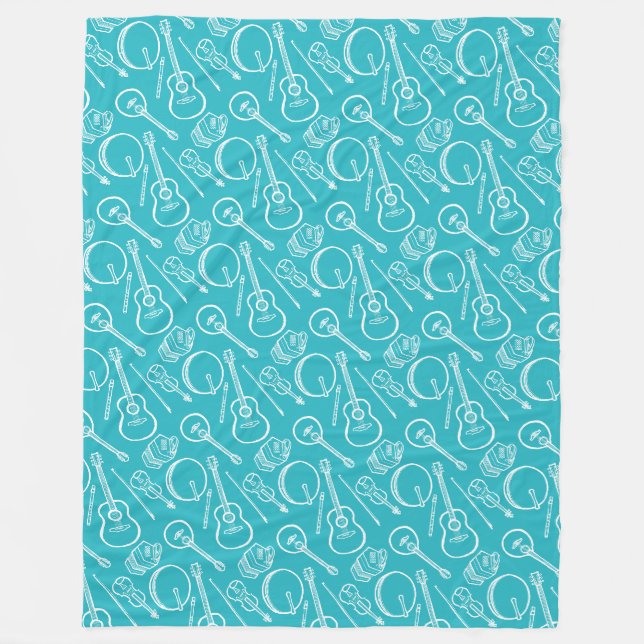 Irish Music Instrument Fleece Blanket (Vorderseite)