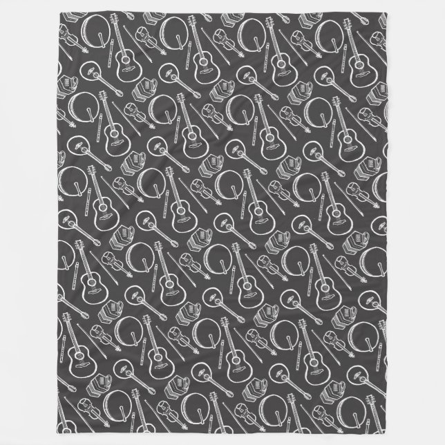 Irish Music Instrument Fleece Blanket (Vorderseite)