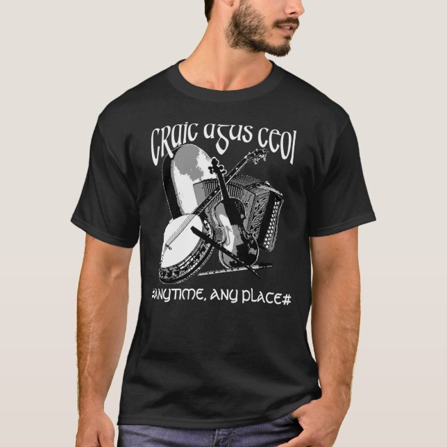 Irish Music Ireland Design *Text hinzufügen* T-Shirt (Vorderseite)