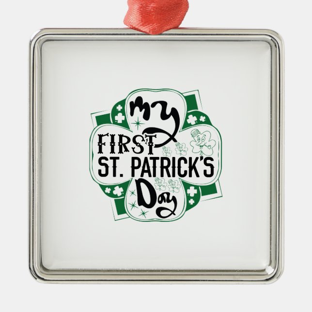 Irish My First ST Patrick S Day Ornament Aus Metall (Vorne)