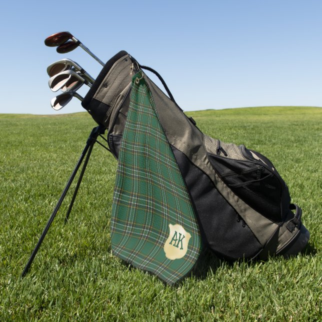 Irish National Original Irish Tartan Golfhandtuch (Gras)