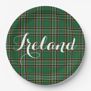 Irish National Tartan & Customizing Text Pappteller