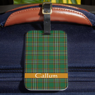 Irish National Tartan Personalisiert Gepäckanhänger
