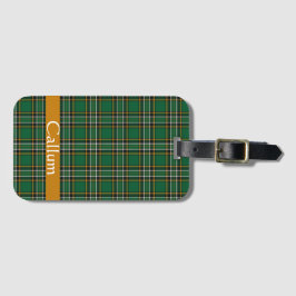 Irish National Tartan Personalisiert Gepäckanhänger