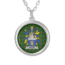 Irish Necklace Eagar Coat of Arms Familienwappen