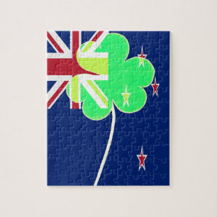 Irish New Zealand Flag Kleeblatt Clover St Patrick
