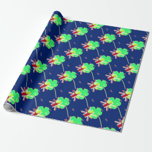Irish New Zealand Flag Kleeblatt Clover St Patrick Geschenkpapier
