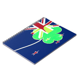 Irish New Zealand Flag Kleeblatt Clover St Patrick Notizblock