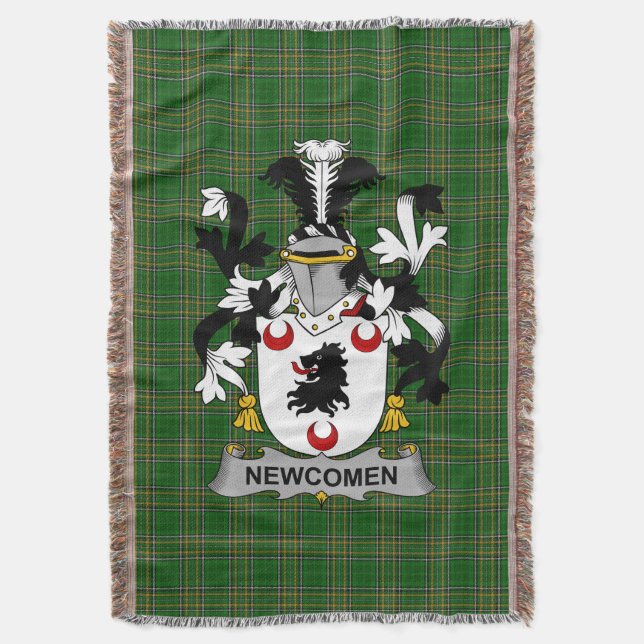 Irish Newcomen oder Newcombe Coat of Arms Family C Decke (Vorderseite Vertikal)