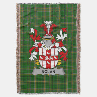 Irish Nolan oder O_Nowlan Coat of Arms Familienwap Decke