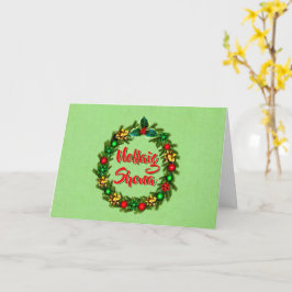 Irish Nollaig Shona Frory Christmas Gruß Karte