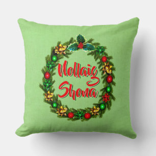 Irish Nollaig Shona Frory Christmas Kissen