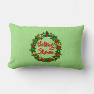 Irish Nollaig Shona Frory Christmas Lendenkissen