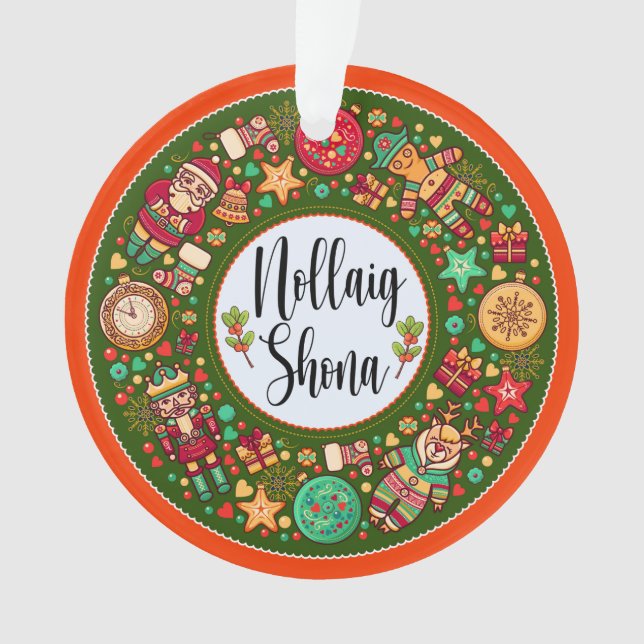 Irish Nollaig Shona Ornament (Vorderseite)