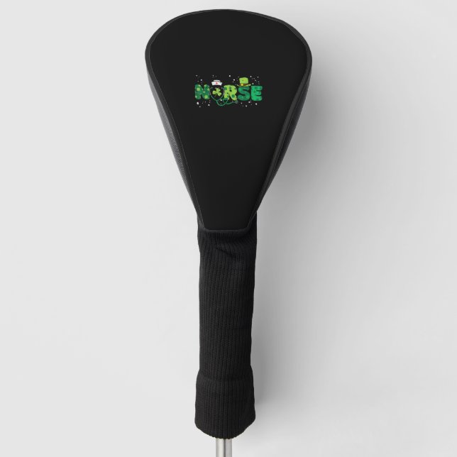 Irish Nurse Stethoscope Scrub St Patricks Day Nurs Golf Headcover (Vorderseite)
