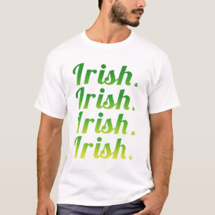 Irish Ombre Typografie St Patrick's Day Green T-Shirt