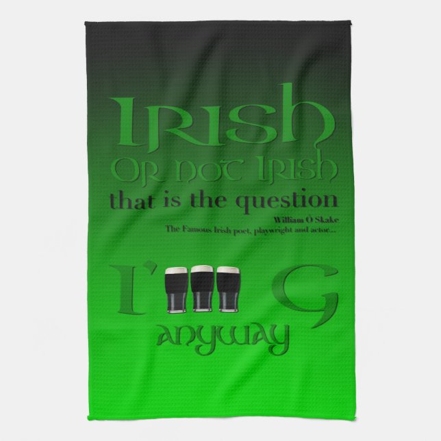 Irish Original St Patrick's Day Gr2KT Geschirrtuch (Vertikal)