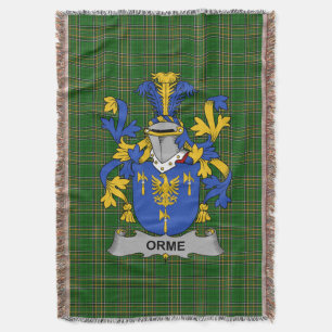 Irish Orme Coat of Arms Familienwappen Irland Decke